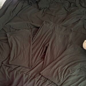 Flared Black Leggings